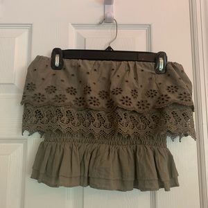 Army green tube top